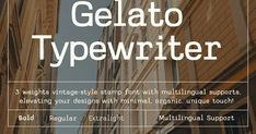 Gelato Typewriter Minimal Vintage Stamp Font Fonts for tattoos #fontsfortattoos tattoo #tattoo tattoos #tattoos fonts #fonts font #font 7.1641