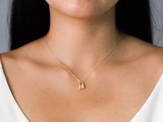 "Dainty lock necklace! The pendant is made of gold vermeil, which is heavy gold plating over sterling silver. Pair it with your favorite outfit! Layer with other necklaces, by or wear itself for a pop! . . . . . . . . . . . . . . . . . . . . . . . . . . . . . . . . . . . . . . . . . . NECKLACE + Length: 16\" + 2\" extender + Vermeil (18k gold plating over sterling silver) -or- sterling silver lock pendant: 8mm x 11mm + 14k gold filled -or- sterling silver chain, spring clasp, & findings LAYE Gold Necklaces With Lock For Anniversary, Elegant Everyday Necklaces With Lock Detail, Elegant Lock Necklace For Anniversary, Everyday Gold Lock Jewelry, Everyday Gold Jewelry With Lock Detail, Gold Lock Necklace As Gift, Elegant Lock Necklace For Gift, Elegant Necklace With Lock Detail As Gift, Yellow Gold Necklace With Lock As Gift