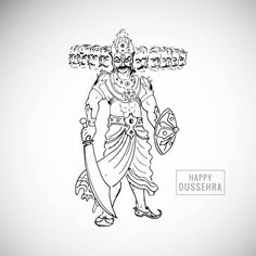 Dashanan Ravan Art Drawing, Dusshera Ravan Drawing, Dussehra Ravan Drawing, Ravan Sketch, Ravana Drawing, Dussehra Banner, Dandiya Decoration, Cartoon Sketch Drawing, Vector Face