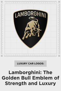 the lamb logo is shown in black and gold, with an image of a bull on it