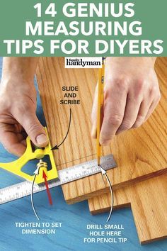 14 Genius Measuring Tips for DIYers Simple Woodworking Plans, Free Woodworking Plans, Woodworking Skills, Woodworking Plans Free