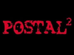 the word postal written in red on a black background