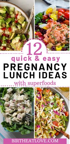 Healthy pregnancy lunch ideas for work! Wondering what to eat for lunch while pregnant? Here are a few quick and easy lunch ideas for pregnancy that are nutritious and pack well for work. Great for Healthy pregnancy diet and extra nutrition for pregnancy. You'll love these quick, simple and easy pregnancy lunches! #pregnancy