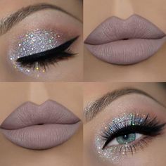 Make Up Diy, Nye Makeup, Glittery Eyes, Valentines Day Makeup, Valentines Makeup