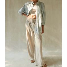 New With Tags! Wide Leg Pants From Urban Outfitters. Details In Last Photo Linen Summer, Urban Outfitters Pants, Urban Renewal, Beach Pants, Casual Summer Outfit, Casual Dinner Outfit, Airport Outfit, Pull On Pants, Summer Outfits Women