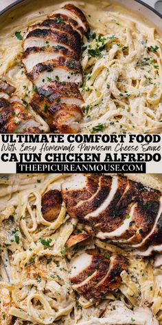 Seared chicken breast, cajun spices, parmesan cheese sauce and fettuccini noodles. Cajun Alfredo Sauce, Fettucini Alfredo Recipe, Chicken Fettuccini Alfredo, Cajun Pasta Recipes, Cajun Alfredo, Fettuccini Alfredo, Cajun Chicken Alfredo, Pasta Recipes Alfredo, Creamy Parmesan Sauce