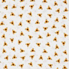 a white background with yellow and orange sunflowers on the bottom half of it