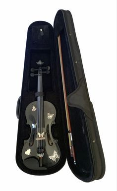 the violin is in its case and ready to be played