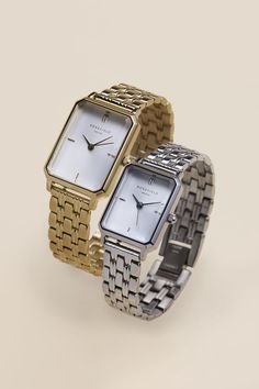 Are you team Octagon or Octagon XS watch? Discover Rosefield. Your new go-to accessoires brand for relaxed elegance and easy living – at a price that works for you! #womenswatches #watchesforwomen #ladieswatch #goldwatches #smallgoldwatch #smallwatch #smallwrist #silverwatches #blackdialwatches Silver And Gold Square Watch, Square Watch Women, Best Watch Brands, Small Watch