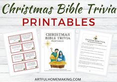 christmas bible trivia printables for kids to use in the classroom or at home