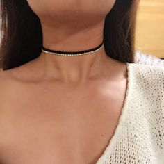 Bling 3mm Gold Choker Attached To Ultra Thin Choker In Black. Gorgeous And Original As I Make This Myself! Gold Choker, Womens Jewelry Necklace, Choker, Choker Necklace, Womens Sizes, Necklaces, Women Jewelry, The Originals, Gold