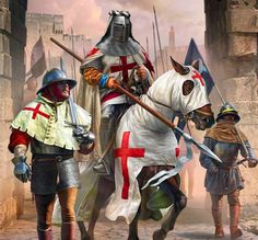 Crusaders in Jerusalem Temple Knights, Temple Of Solomon, Templar Knights, Knights Hospitaller, Historical Warriors, Knight Templar, Medieval Ages