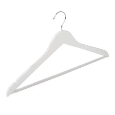 a white plastic hanger on a white background