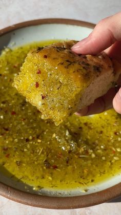 video of Garlic Olive Oil Dip being made Bread To Go With Pasta, Focaccia Bread Dips, Bread With Olive Oil Dip, Italian Dipping Sauce For Bread, Flatbread Dipping Sauce, Focaccia Bread Dipping Sauce, Sourdough Dipping Oil, Dip For Baguette Bread, Olive Dip Recipe Appetizers