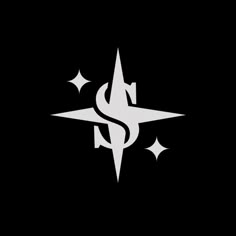 the white star logo is shown on a black background