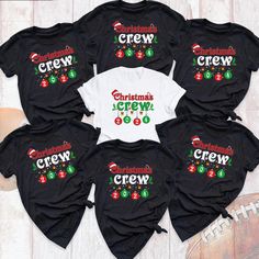 Christmas Crew Shirt, Family Christmas Tee, Merry Christmas Tee, 2024 Christmas Shirt, Christmas Party Tee, Group Christmas Tee, Xmas Women Welcome to My Store! Get ready to celebrate the holiday season with our Christmas Crew Shirt, Family Christmas Tee, and Merry Christmas Tee! Perfect for family gatherings, parties, or cozy nights at home, these shirts are designed to spread festive cheer. Our 2024 Christmas Shirt is a must-have for this year's holiday celebrations, while the Group Christmas Christmas Shirts For Women Group, Rudolph Christmas Shirts For Family, Christmas Shirts Group, Family Christmas Shirt Custom, Family Name Christmas Tshirts, Christmas Family Tshirts, Black Crew Neck Shirt For Christmas, Christmas Tshirt Ideas Family, Christmas Crew Shirts