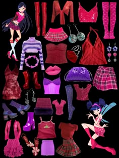 Winx Club Aesthetic Outfits, 2000s Fashion Outfits Ideas, Winx Club Costumes, Musa Outfits, Rockstar Fits, Cartoon Inspired Outfits, Monster High Inspired Outfits, Cosplay Outfit Ideas, Winx Fashion