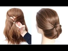 Easy Updo For Short Hair, Short Hair Updo Easy, Updo For Short Hair, Easy Updos For Medium Hair, Unique Videos, Hair Updos Tutorials, Short Hair Up