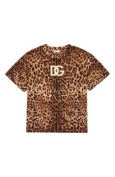 Introduce your budding stylephile to the wild world of D&G with this cotton-jersey T-shirt featuring an allover leopard print and fuzzy logo patch. Crewneck Short sleeves 100% cotton Machine wash, line dry Made in Italy Kids' Wear Patch Crewneck, Italy For Kids, Dolce And Gabbana Kids, Boy Shirt, Kids Logo, Kids Wear, The Wild, Patch Logo, Cotton T Shirt