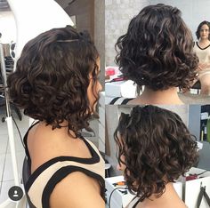 Penteado Cabelo Curto, Short Curly Hair, Short Bob Hairstyles, Blonde Highlights, Perm