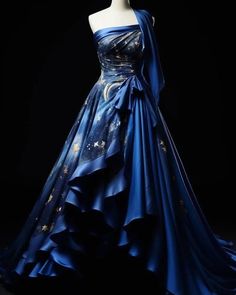 Hi Friends Some Surprise able Thing is waiting for you click on the given below link Blue And Gold Ball Gown, Gold Ball Gown, Fantasy Dresses, Fashion Drawing Dresses, Fashion Illustration Dresses, Dream Wedding Ideas Dresses, Fantasy Gowns, Stylish Dress Book, Fantasy Dress