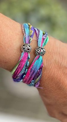 This Charm Bracelets item by AmysAccessoriesLLC has 19 favorites from Etsy shoppers. Ships from Wheaton, IL. Listed on Sep 26, 2024 Fabric Bracelets Diy, Ribbon Bracelets, Fabric Bracelets, Ribbon Jewelry, Blue Pink Purple, Hues Of Blue, Wedding Jewelry Bracelets, Bracelets Diy, Textile Jewelry