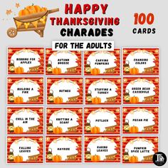 thanksgiving cards with pumpkins and a wheelbarrow for the adults to print out