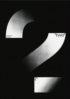 the cover art for two's album, with black and white text on it