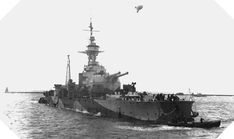 an old photo of a navy ship in the water with people on it's deck