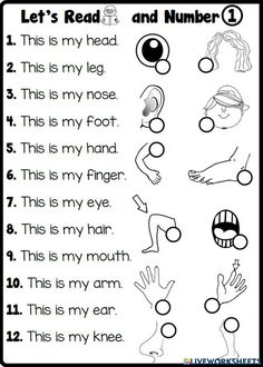 the worksheet for reading and writing numbers 1 to 10 with pictures on it