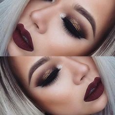 Kylie Jenner inspired look. Makeup on point. Lips to die for...eyes are… Winter Make Up, Make Up Mata, Makeup Cantik, Party Make-up, Holiday Makeup Looks, Makijaż Smokey Eye, Stunning Makeup, Makeup Looks For Brown Eyes