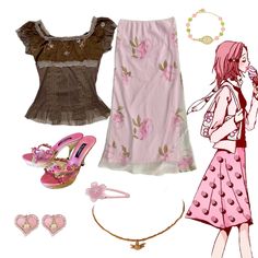 Hachi Nana Outfits Inspired, Nana Hachi Inspired Outfits, Hachi Clothes, Animecore Outfit, Hachi Outfits Inspired, Hachi Fashion, Nana Hachi Outfit, Hachi Nana Outfits, Hachi Inspired Outfits