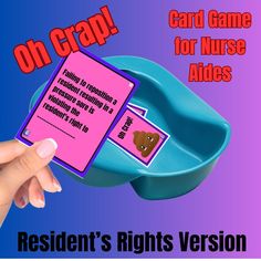 someone is holding up a card game for nurses