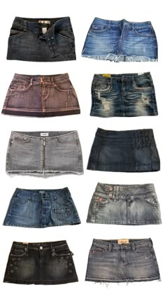 Denim Miniskirt Outfits, Fits Clothes, Denim Skirts, Jeans Rock, Cute Everyday Outfits, Looks Style