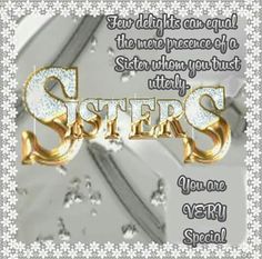 a greeting card with the words sisters on it