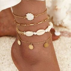 Tassel Anklet, Star Chain, Styl Boho