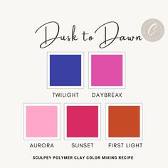 the color chart for dusk to dawn