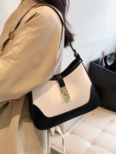 Leather Hand Bags For Women, Classy Purses, Trending Handbags, Hobo Chic, Hand Bags For Women, Everyday Handbag, White Shoulder Bag, Baguette Bag