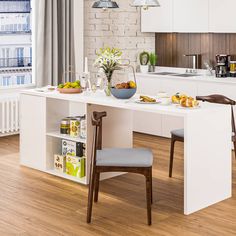 the kitchen is clean and ready to be used for breakfast or brunch time