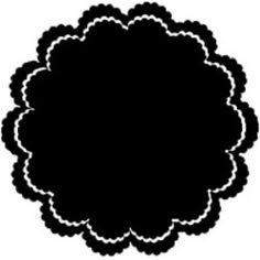 a black and white image of an empty cloud in the shape of a flower on a white background