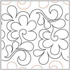 an image of a quilting pattern with flowers on the front and side, as well as