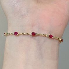 Buy 18K Gold Ruby Bracelet Gold Bracelet 925 Silver Bracelet Online in India - Etsy Ruby Diamond Bracelet, Diamond Bracelet For Women, Summer Cloth, Red Opal, Modern Gold Jewelry, Ruby Bracelet, Beautiful Accessories, Women Chain