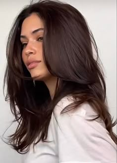 Dark Brunette Hair, Hair Color Chocolate, Brown Hair Looks, Brown Hair Inspo, Brown Hair Balayage, Mom Hairstyles, Hair Color And Cut, Hair Inspo Color