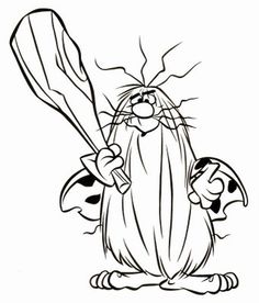 the lorax cartoon is holding a baseball bat in his hand and looking angry