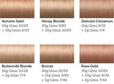 Metallic Hair Color, Matrix Hair Color, Brown Hair Color Chart, Gold Hair Color, Bleach And Tone, Colour Touch Wella, Matrix Hair, Blonde Hair Transformations