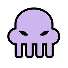 an image of a purple jellyfish with big eyes