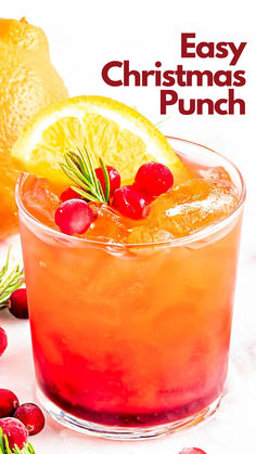 Easy Christmas Punch Cranberry Orange Christmas Punch, Punch Recipes With Ginger Ale, Orange Juice Punch Recipes, Vodka Cranberry Orange Juice Drinks, Cranberry Orange Juice Ginger Ale Punch, Orange Juice And Cranberry Juice Drinks, Christmas Cider Cocktail, Ginger Ale And Cranberry Juice, Sparkling Cranberry Vodka Punch