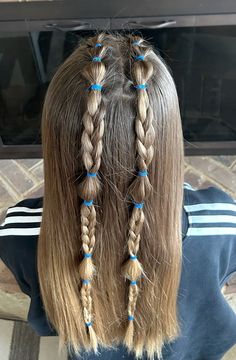 Bubble Braid Hairstyle, Tennis Hairstyles, Football Hairstyles, Braid Half Up, Soccer Hair, Track Hairstyles, Bubble Braid