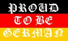 the words road to be german are in white and red, yellow and black stripes