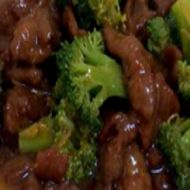 the meat and broccoli dish is ready to be eaten